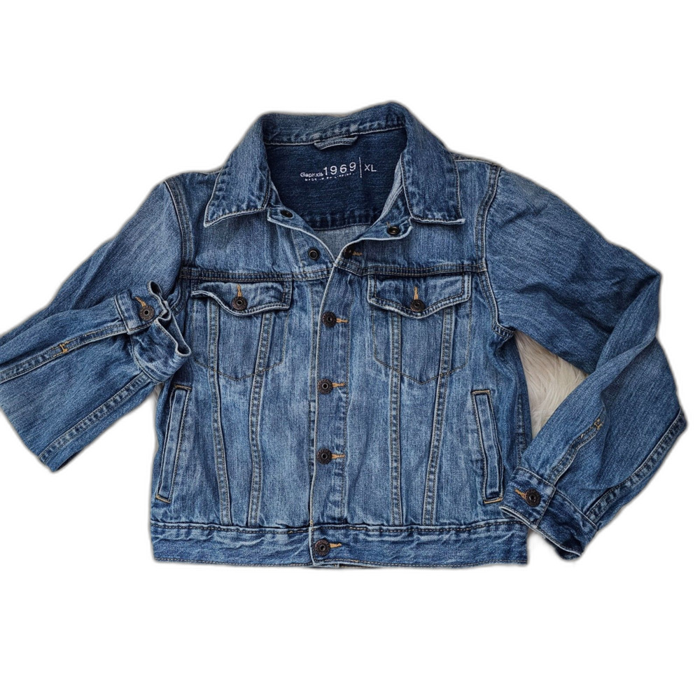 Gap Kids GapKids 1969 Denim Jean Jacket Snap to Close 100% Cotton sz XL